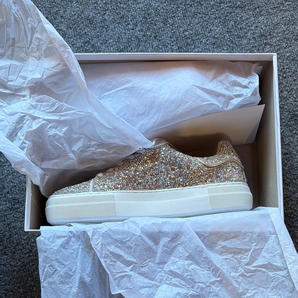 Sparkling silver Betsey Johnson sneakers